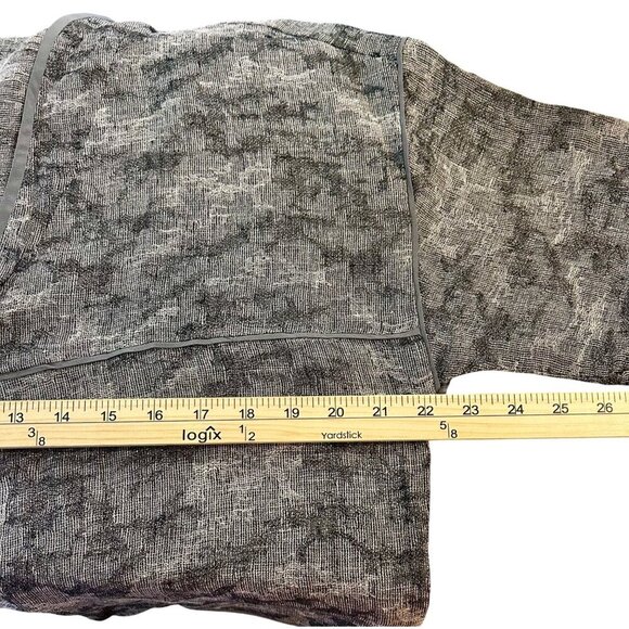 Eileen Fisher Petite Open-Front Jacket Gray & Black Abstract Design Linen Blend - Picture 7 of 8